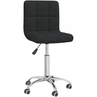 vidaXL Chaise de salle à manger pivotante Tissu noir