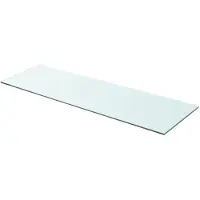 vidaXL Panneau pour étagère Verre transparent 90 x 30 cm