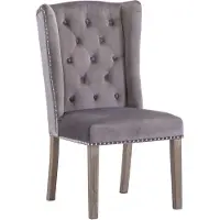 vidaXL Chaise de salle à manger Gris velours
