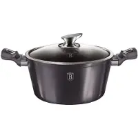 Berlinger Haus Casserole - - Carbon Pro Line Bh-6894 - 28 Cm - Antiadhésive - Couvercle En Verre Trempé
