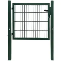 vidaXL Portillon Acier Vert 105x150 cm