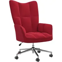 vidaXL Fauteuil relax vin rouge velours
