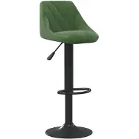 vidaXL Tabouret de bar vert foncé velours