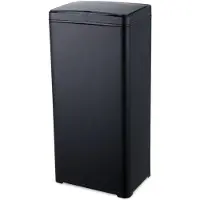 Moa Poubelle avec capteur - - 50 litres - Acier inoxydable et ABS durable - Silencieux - Noir