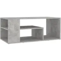 vidaXL Table basse gris béton 100x50x40 cm Bois composite
