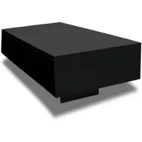 vidaXL Table basse haute brillance noire