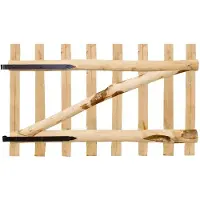 Super Merchant Portillon simple de clôture Bois de noisetier 100x60 cm