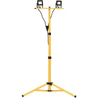 vidaXL Projecteur LED avec trépied 2x10 W blanc chaud