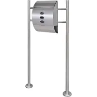 vidaXL Boîte à lettre sur support en acier inoxydable