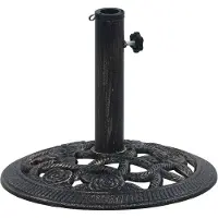 vidaXL Pied de parasol Noir Bronze 9 kg 40 cm Fonte
