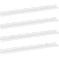 vidaXL Étagères murales 4 pcs Blanc 80x9x3 cm