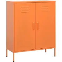 vidaXL Armoire de rangement Orange 80x35x101,5 cm Acier