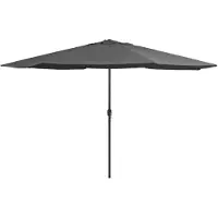 vidaXL Parasol avec mât métallique 390 cm Anthracite