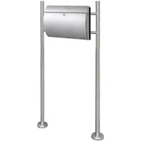 vidaXL Boîte à lettre sur support en acier inoxydable