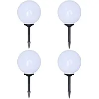 vidaXL Lampes d'allée 4 pcs. LED 30 cm avec piquet de terre