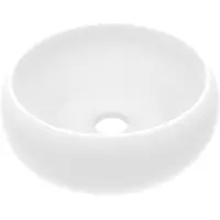 vidaXL WASHBAIN Um 40x15 cm Keramikmatte weiß