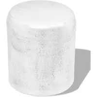vidaXL Table basse/tabouret martelé en aluminium Argenté