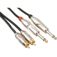 HQ Power 2x Jack 6,3 mm vers RCA câble 2x mono
