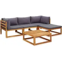 vidaXL Ensemble de salon de jardin en bois massif d'acacia Meubles de jardin