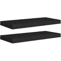 vidaXL Étagères murales flottantes 2 pcs noir 60x23,5x3,8 cm MDF