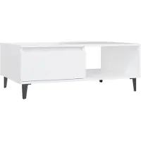 vidaXL Table basse blanche 90x60x35 cm Bois d'ingénierie