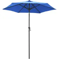 vidaXL Parasol bleu 200 x 224 cm aluminium