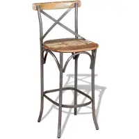 vidaXL Tabouret de bar vieux bois massif