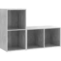 vidaXL Armoires TV 2 pcs. Gris béton 72x35x36,5 cm Bois composite