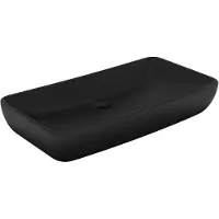 vidaXL Lavabo de luxe rectangulaire Noir mat 71x38 cm Céramique146964