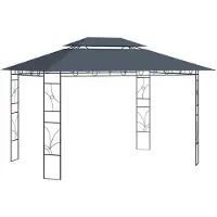 vidaXL gazebo 4x3x2,7 m anthracite 160 g/m²