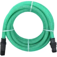 vidaXL Tuyau d'aspiration avec raccords PVC Vert 1" 10 m PVC