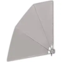 vidaXL Auvent latéral pliable de balcon Crème 210 x 210 cm