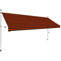 vidaXL Store rétractable manuel 400 cm orange et marron