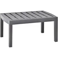 vidaXL Table de jardin moka 78x55x38 cm plastique