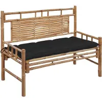 vidaXL Banc de jardin avec support 120 cm bambou