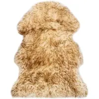 vidaXL Tapis en peau de mouton 60 x 90 cm Mélange de marron