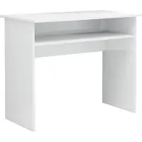 vidaXL Bureau blanc brillant 90x50x74 cm bois composite