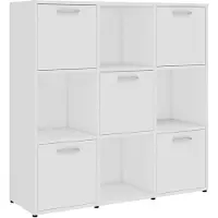 vidaXL Bibliothèque Blanc 90x30x90 cm Bois d’ingénierie