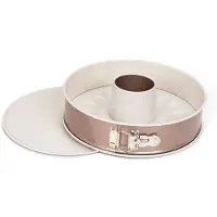 Patisse Forme de saut avec insert turban 26 cm Acier Cuivre, Moule à gâteau, Cuivre, Beige, Marron