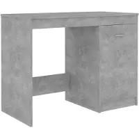 vidaXL Bureau Gris béton 100x50x76 cm Bois d'ingénierie