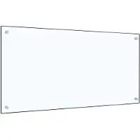 vidaXL Dosseret de cuisine Transparent 100x50 cm Verre trempé