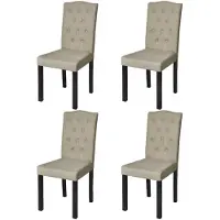 vidaXL Chaises de salle à manger 4 pcs. Tissu brun chameau