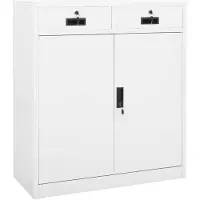 vidaXL Armoire de bureau Blanc 90x40x102 cm Acier