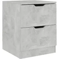 vidaXL Table de chevet gris béton 40x40x50 cm bois d’ingénierie