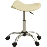 vidaXL Chaise de bureau Crème Similicuir