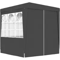 vidaXL - Partyzelt mit Seitenwänden Professional 90 g m² 2x2 m Anthrazit