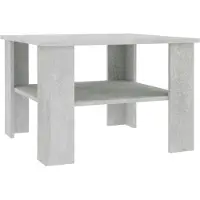 vidaXL Table basse gris béton 60x60x42 cm Bois composite