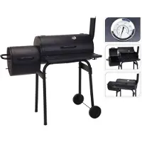 Voordeeldrogisterij Bbq Barbecue au charbon de bois Noir - Métal - 121x122x55cm
