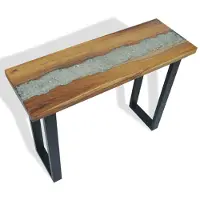 vidaXL Table console Teck 100 x 35 x 75 cm