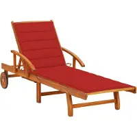 vidaXL Bain de soleil avec support acacia massif
